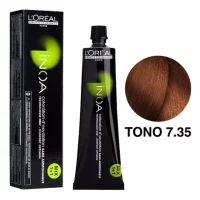 Tinte Inoa Permanente Beige Cálidos - L Tono 7.35 Rubio Dorado Caoba
